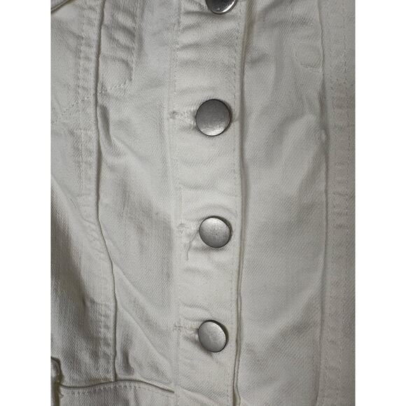 Amanda Uprichard Teyana Dress Strapless Denim Mini Minimalist Chic White Size S - Picture 12 of 12